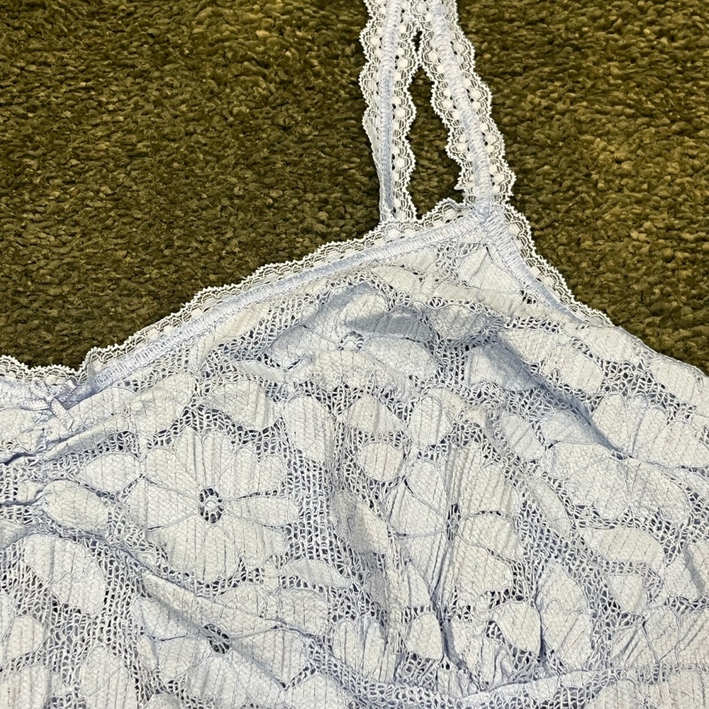 aerie Light Blue Lace nightie dress - Picture 3 of 7